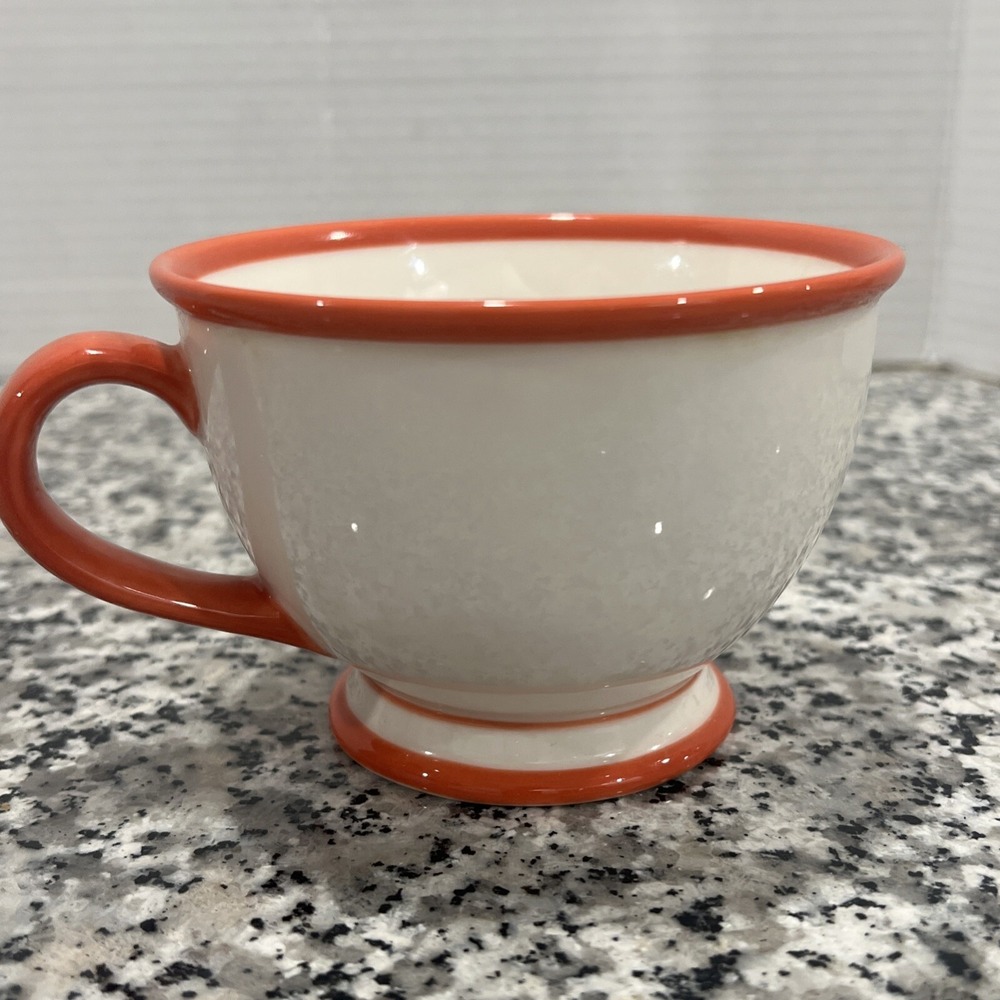 2006 Starbucks Pair of Tea Cups/ Mugs Nuturing 10oz green & orange Uplifting cup - Picture 10 of 13